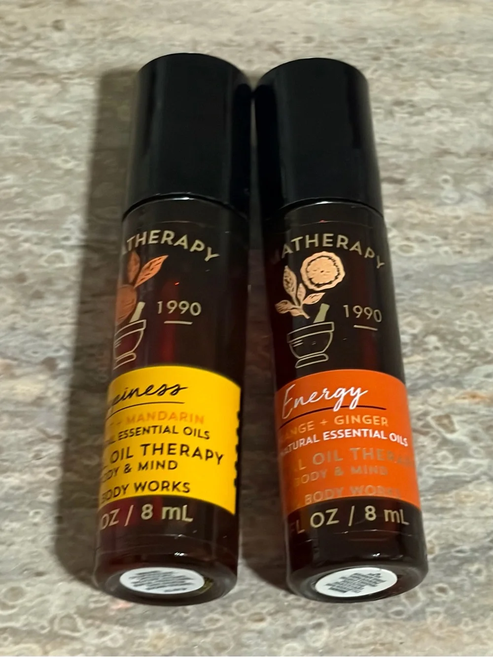 Bath & Body Works Bergamot Mandarin & Orange Ginger Discontinued Roller Set -